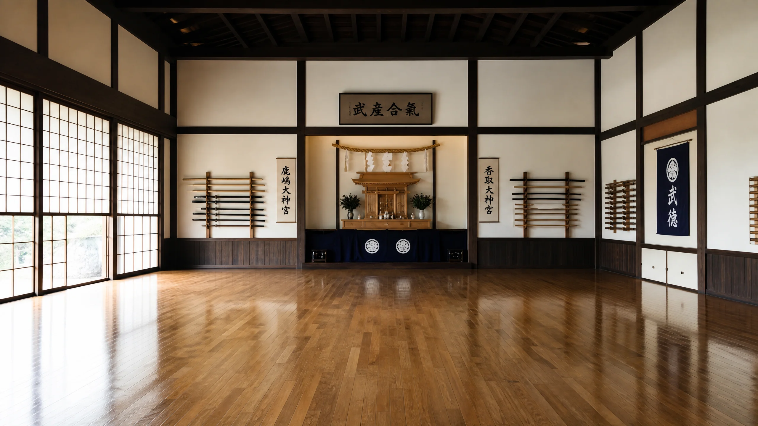 传统日﻿式剑道道场全景展示​